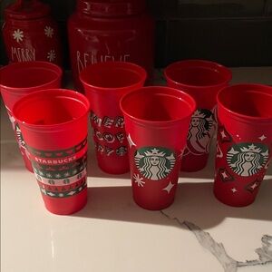 Starbucks Festive Red Cups Collection